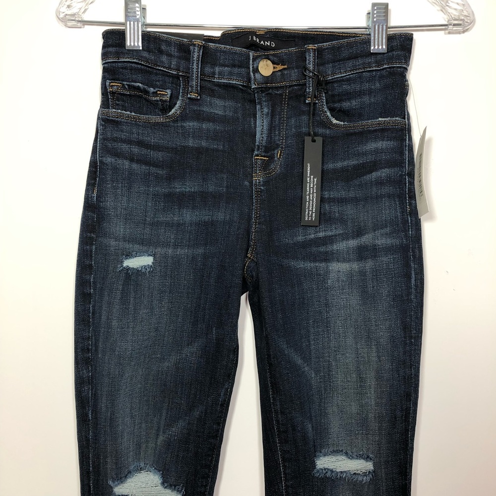 J Brand Mid Rise Skinny Destruct Jeans Size 22 XXS - Picture 4 of 8